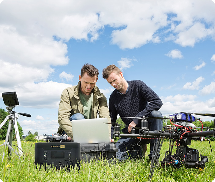 500W power station with aerophotography
